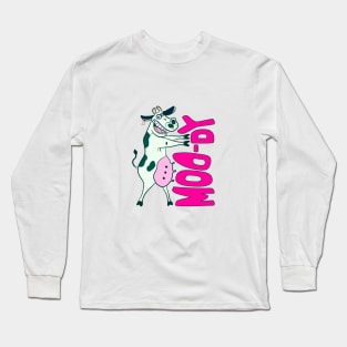 funny cow moody Long Sleeve T-Shirt